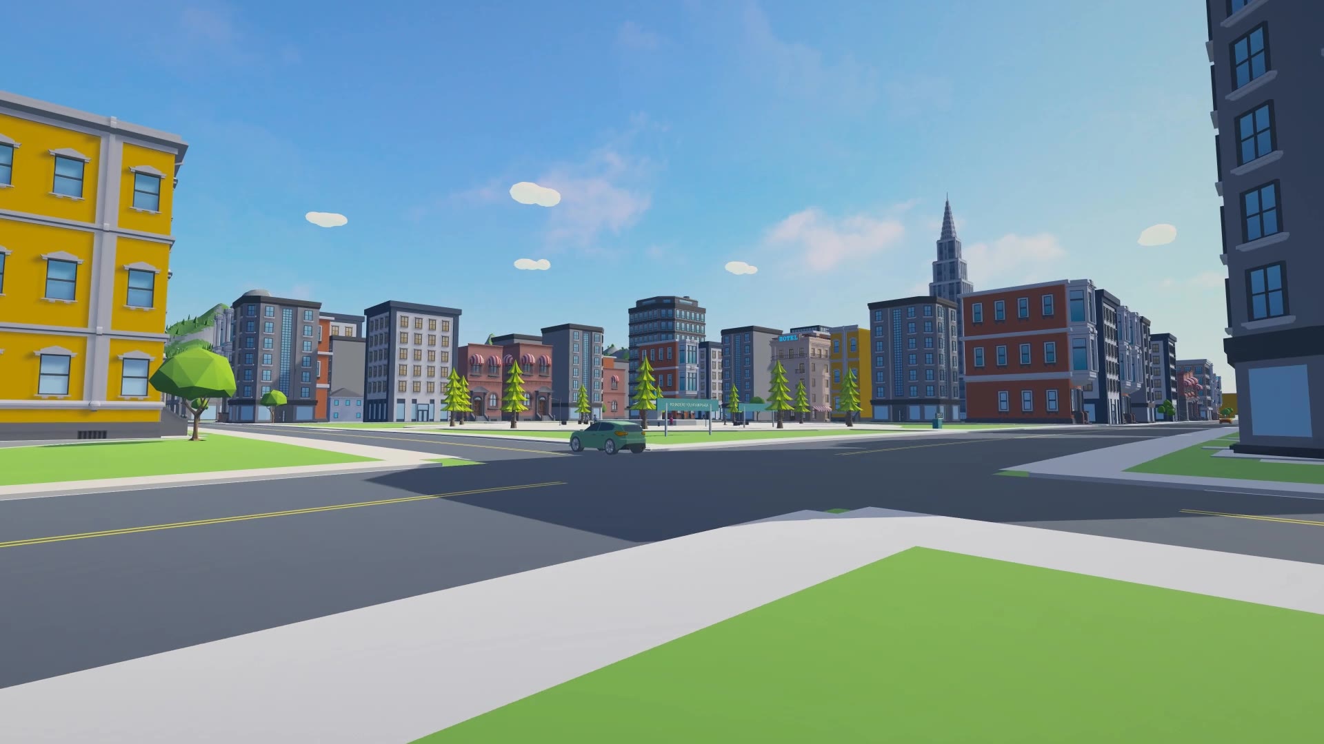 BSP’s coastal town and backyard launch site, captured in game